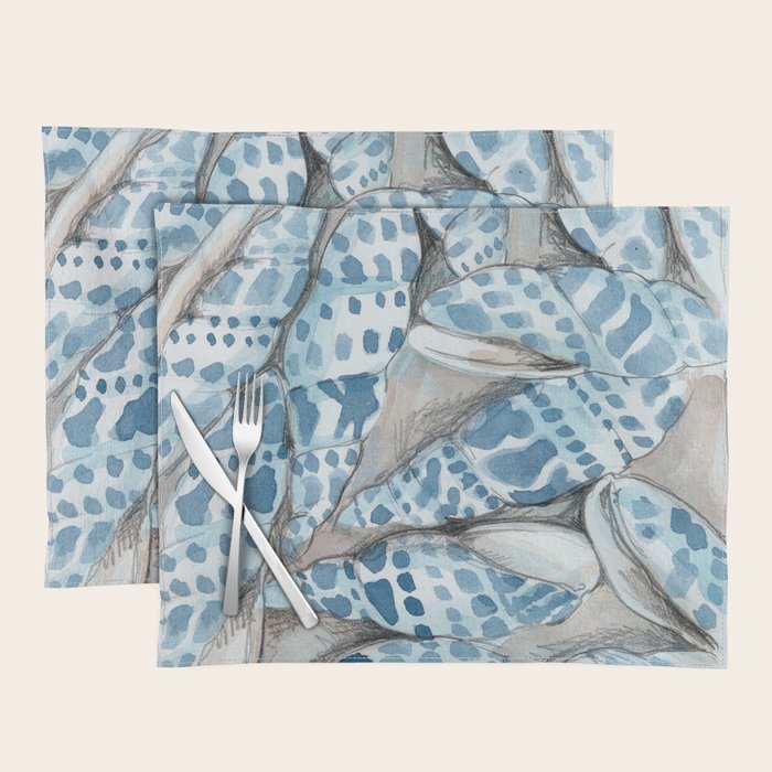 Blue Dot Shells Placemat Gallery Image 1