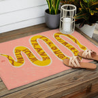 REBIRTH THROUGH TRANSFORMATION yellow Outdoor Rug Gallery Image 2
