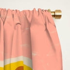 REBIRTH THROUGH TRANSFORMATION yellow Window Curtain Gallery Image 2