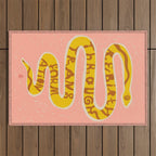REBIRTH THROUGH TRANSFORMATION yellow Outdoor Rug Gallery Image 1