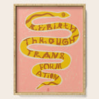 REBIRTH THROUGH TRANSFORMATION yellow Serving Tray Gallery Image 1