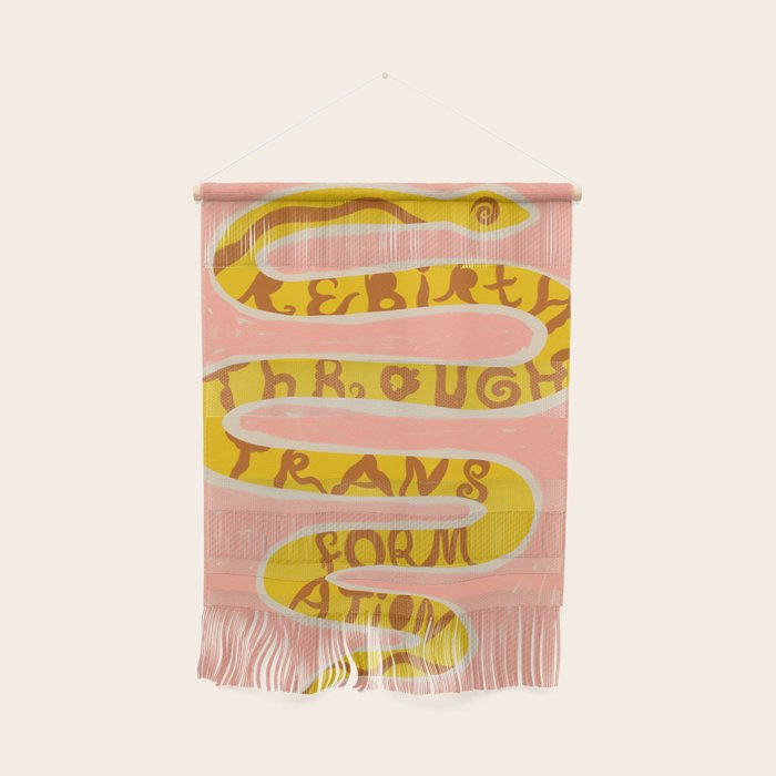 REBIRTH THROUGH TRANSFORMATION yellow Wall Hanging Gallery Image 1