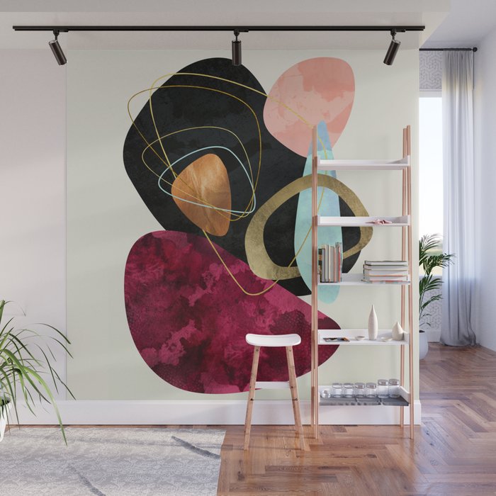 Abstract Pebbles II Wall Mural Gallery Image 1