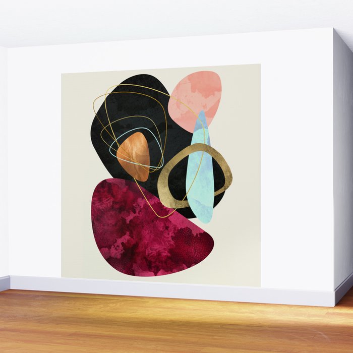 Abstract Pebbles II Wall Mural Gallery Image 2