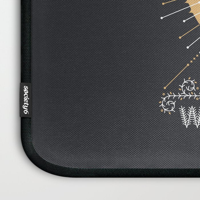 Wild & Free Wolf - Gold & Grey Laptop Sleeve Gallery Image 3