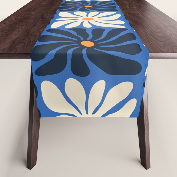 Vintage flower art pattern Table Runner Gallery Image 1