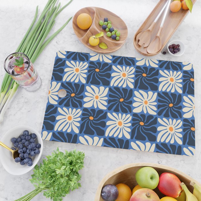 Vintage flower art pattern Cutting Board Gallery Image 2