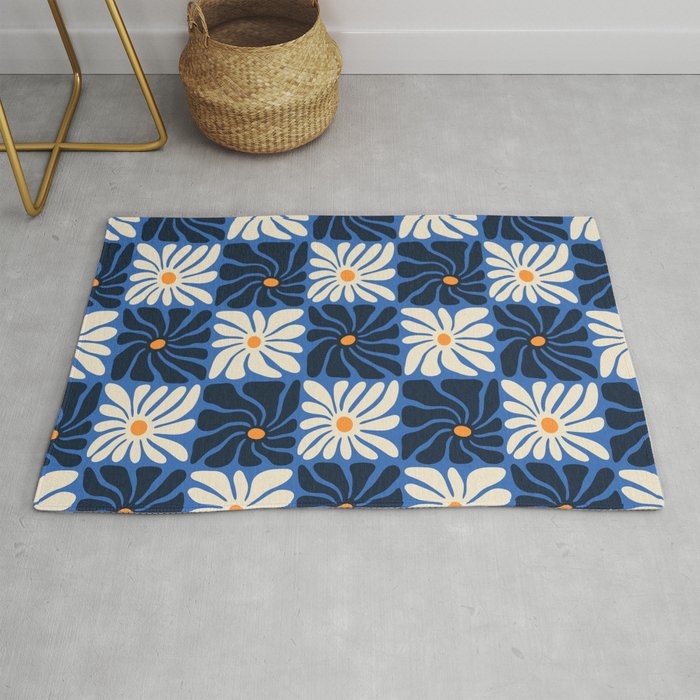 Vintage flower art pattern Rug Gallery Image 1