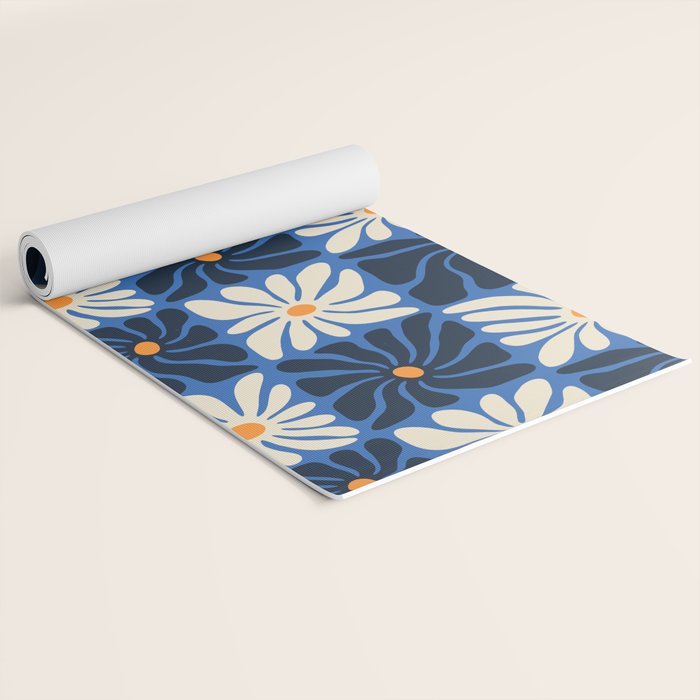 Vintage flower art pattern Yoga Mat Gallery Image 2