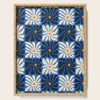 Vintage flower art pattern Serving Tray Gallery Image 1