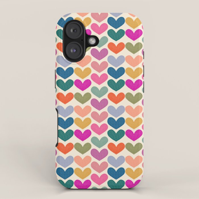 Colorful Heart Pattern  iPhone Case Gallery Image 1