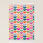 Colorful Heart Pattern  Stationery Card Gallery Image 2