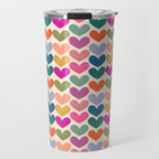 Colorful Heart Pattern  Travel Mug Gallery Image 1