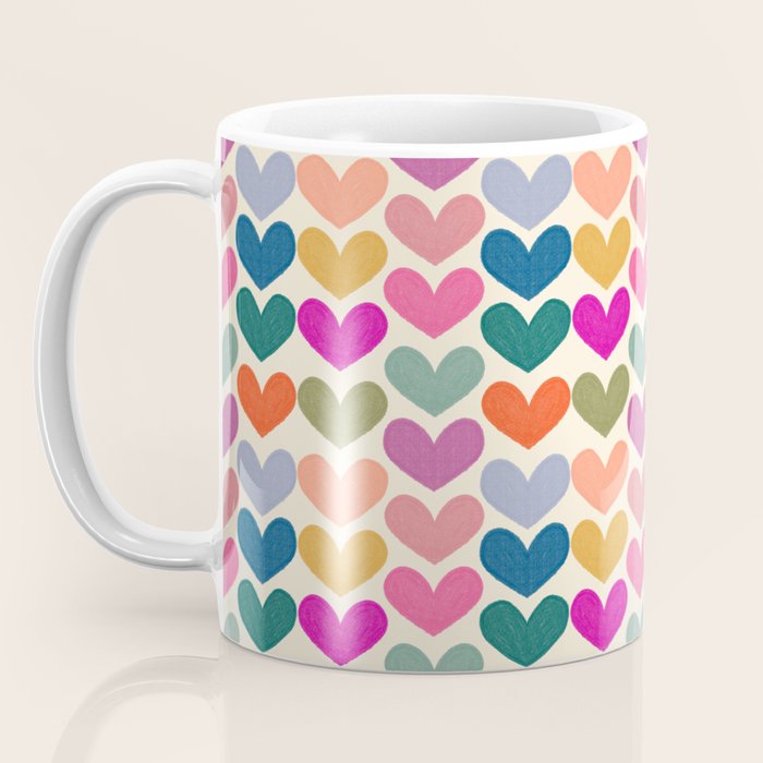 Colorful Heart Pattern  Coffee Mug Gallery Image 3