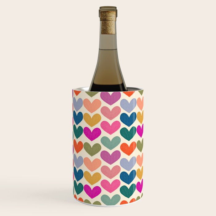 Colorful Heart Pattern  Wine Chiller Gallery Image 3