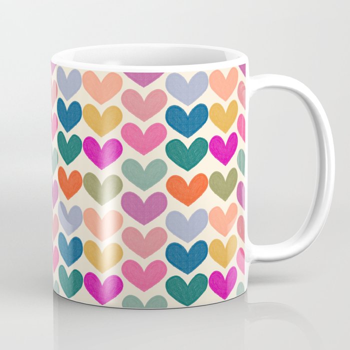 Colorful Heart Pattern  Coffee Mug Gallery Image 1