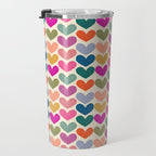 Colorful Heart Pattern  Travel Mug Gallery Image 3