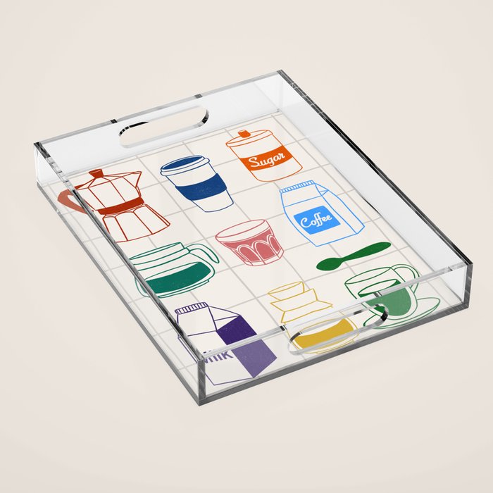 Cafe time Acrylic Tray Gallery Image 1