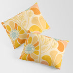 Sunny Flowers Floral Illustration Pillow Sham Gallery Image 3