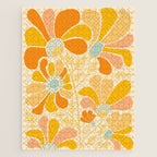 Sunny Flowers Floral Illustration Jigsaw Puzzle Gallery Image 1