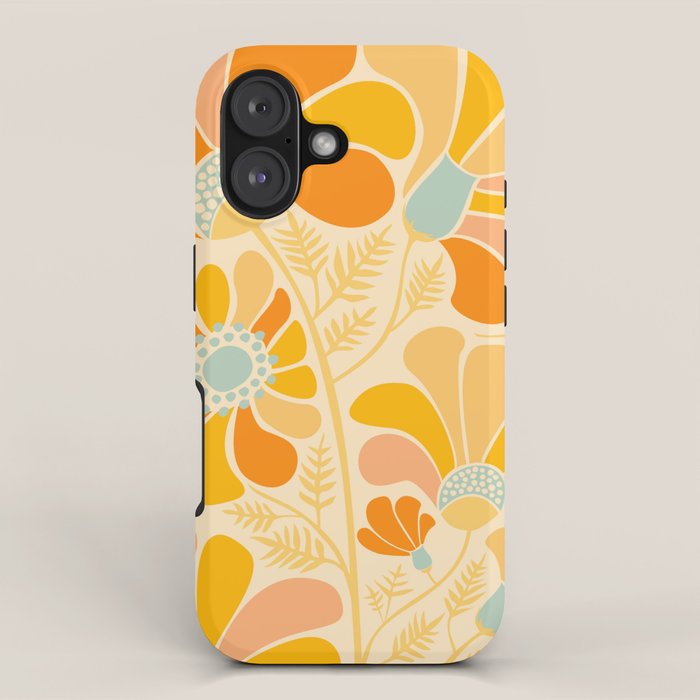 Sunny Flowers Floral Illustration iPhone Case Gallery Image 1