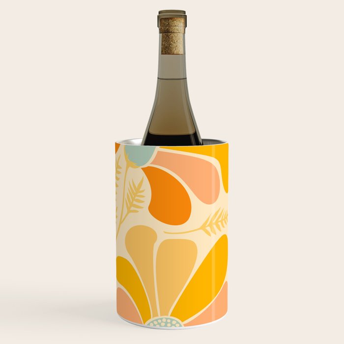 Sunny Flowers Floral Illustration Wine Chiller Gallery Image 3