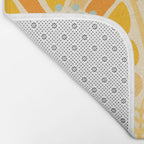 Sunny Flowers Floral Illustration Bath Mat Gallery Image 2
