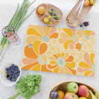 Sunny Flowers Floral Illustration Cutting Board Gallery Image 2