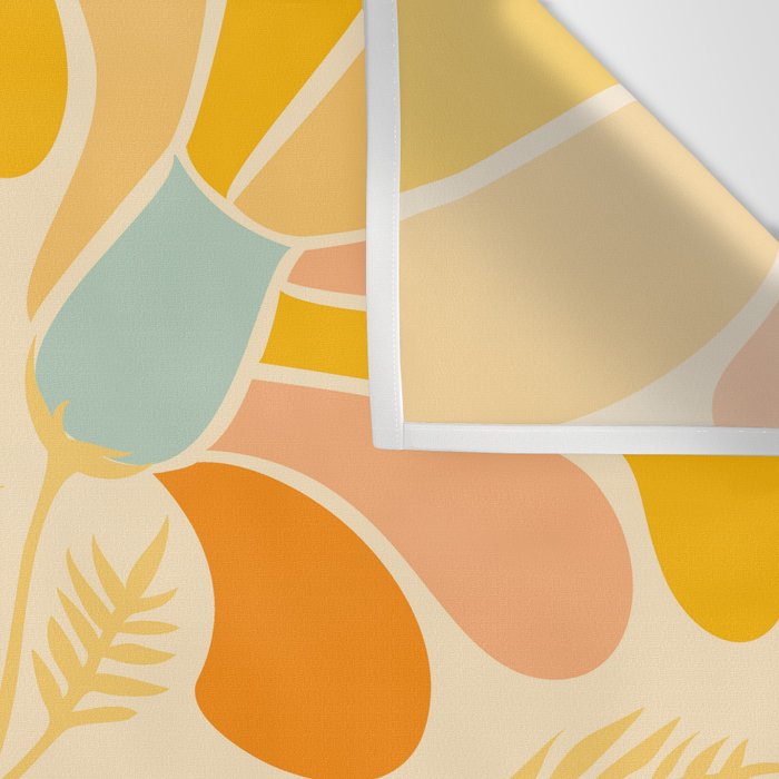 Sunny Flowers Floral Illustration Wall Tapestry Gallery Image 3
