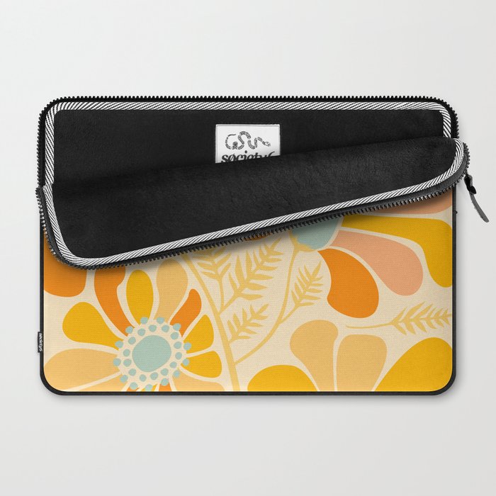 Sunny Flowers Floral Illustration Laptop Sleeve Gallery Image 2