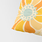 Sunny Flowers Floral Illustration Pillow Sham Gallery Image 4