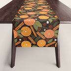 Winter Spice in Charcoal Table Runner Gallery Image 1