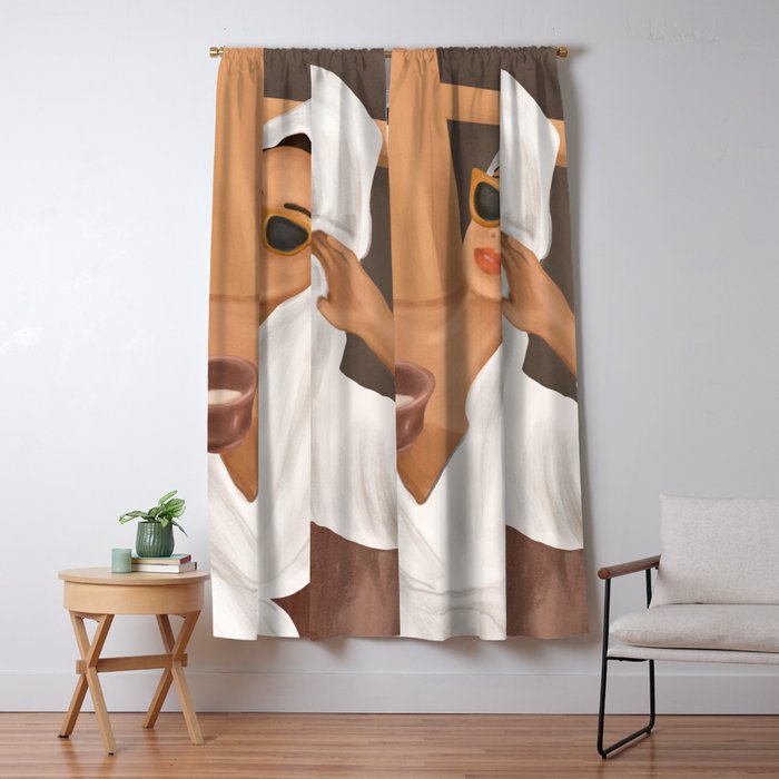 Morning Coffee Window Curtain Gallery Image 1