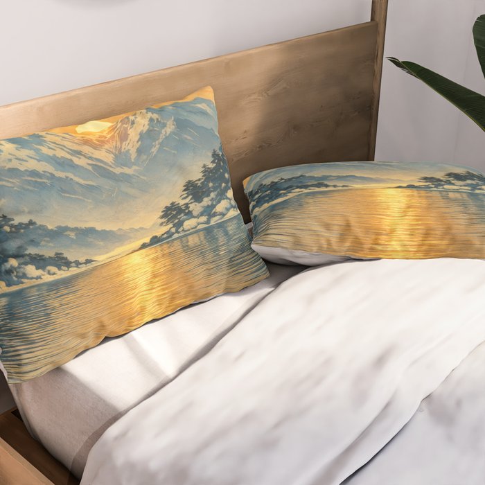 The Morning after the Blizzard in Nishigi Pillow Sham Gallery Image 2