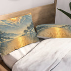 The Morning after the Blizzard in Nishigi Pillow Sham Gallery Image 2