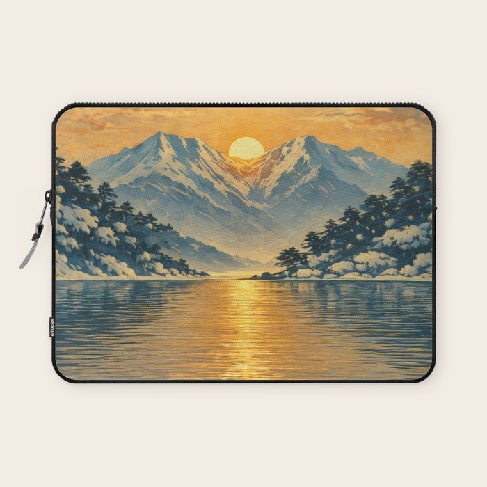 The Morning after the Blizzard in Nishigi Laptop Sleeve Gallery Image 1