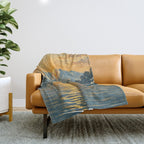 The Morning after the Blizzard in Nishigi Throw Blanket Gallery Image 1
