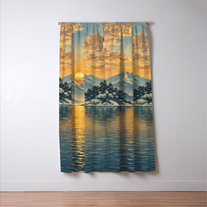 The Morning after the Blizzard in Nishigi Window Curtain Gallery Image 3