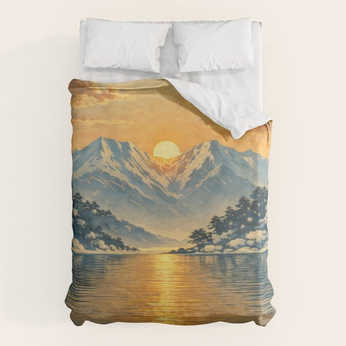 The Morning after the Blizzard in Nishigi Duvet Cover Gallery Image 6