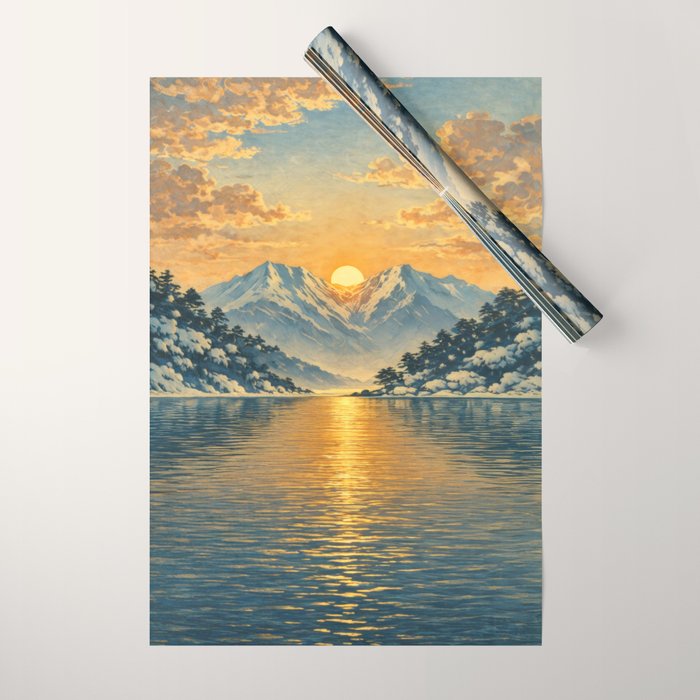 The Morning after the Blizzard in Nishigi Wrapping Paper Gallery Image 1