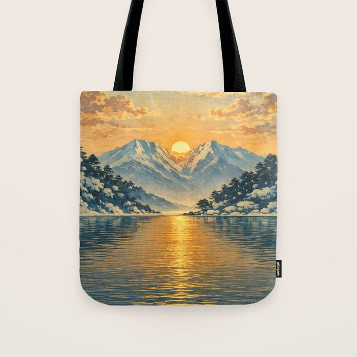 The Morning after the Blizzard in Nishigi Tote Bag Gallery Image 1