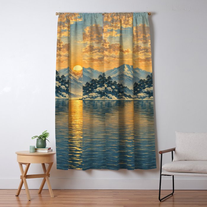 The Morning after the Blizzard in Nishigi Window Curtain Gallery Image 1