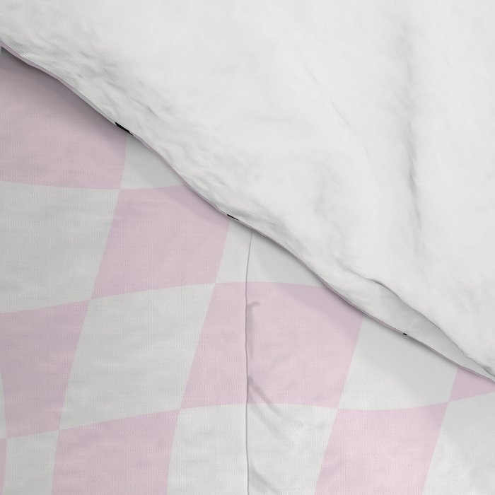 Pink love heart candy checkered pattern Comforter Gallery Image 4