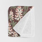 Bluebonnet Floral Brown Peach Multi Throw Blanket Gallery Image 3