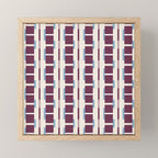 Burgundy Grid Elegance Mini Art Print Gallery Image 1