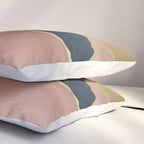 Geometric Art, Rose Gold, Pink and Navy Blue Modern  Pillow Sham Gallery Image 3