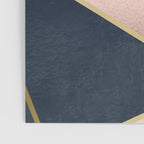 Geometric Art, Rose Gold, Pink and Navy Blue Modern  Poster Gallery Image 3