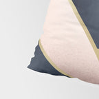 Geometric Art, Rose Gold, Pink and Navy Blue Modern  Pillow Sham Gallery Image 4