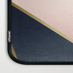 Geometric Art, Rose Gold, Pink and Navy Blue Modern  Laptop Sleeve Gallery Image 3