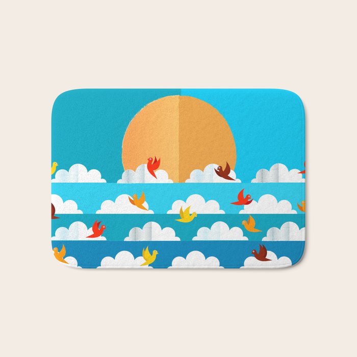 Birds Flying High In The Sky Bath Mat Gallery Image 1